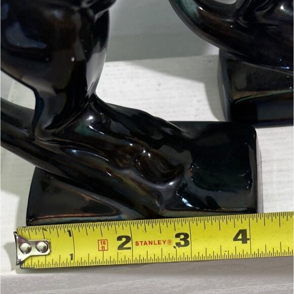 Vintage Blue Mountain Pottery Bookends Rearing Horse Figures MCM Canada 9" Tall - Picture 9 of 12